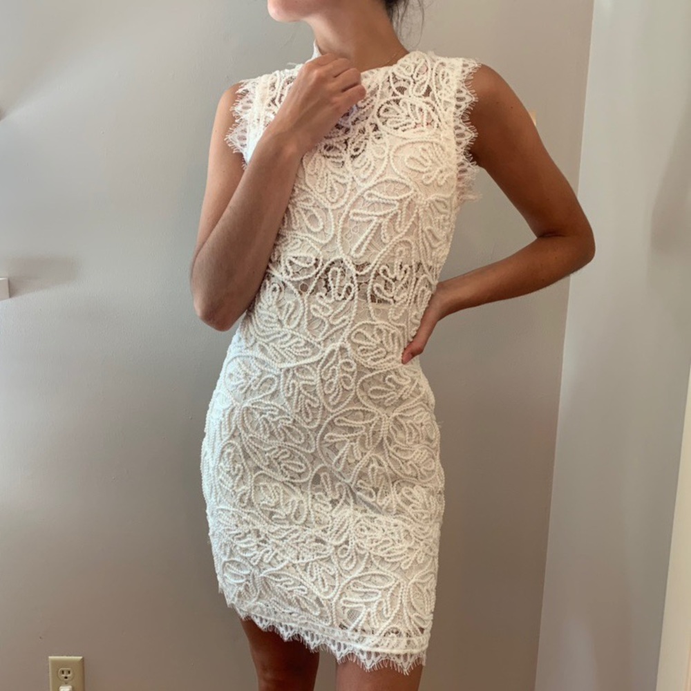 White lace dress!
